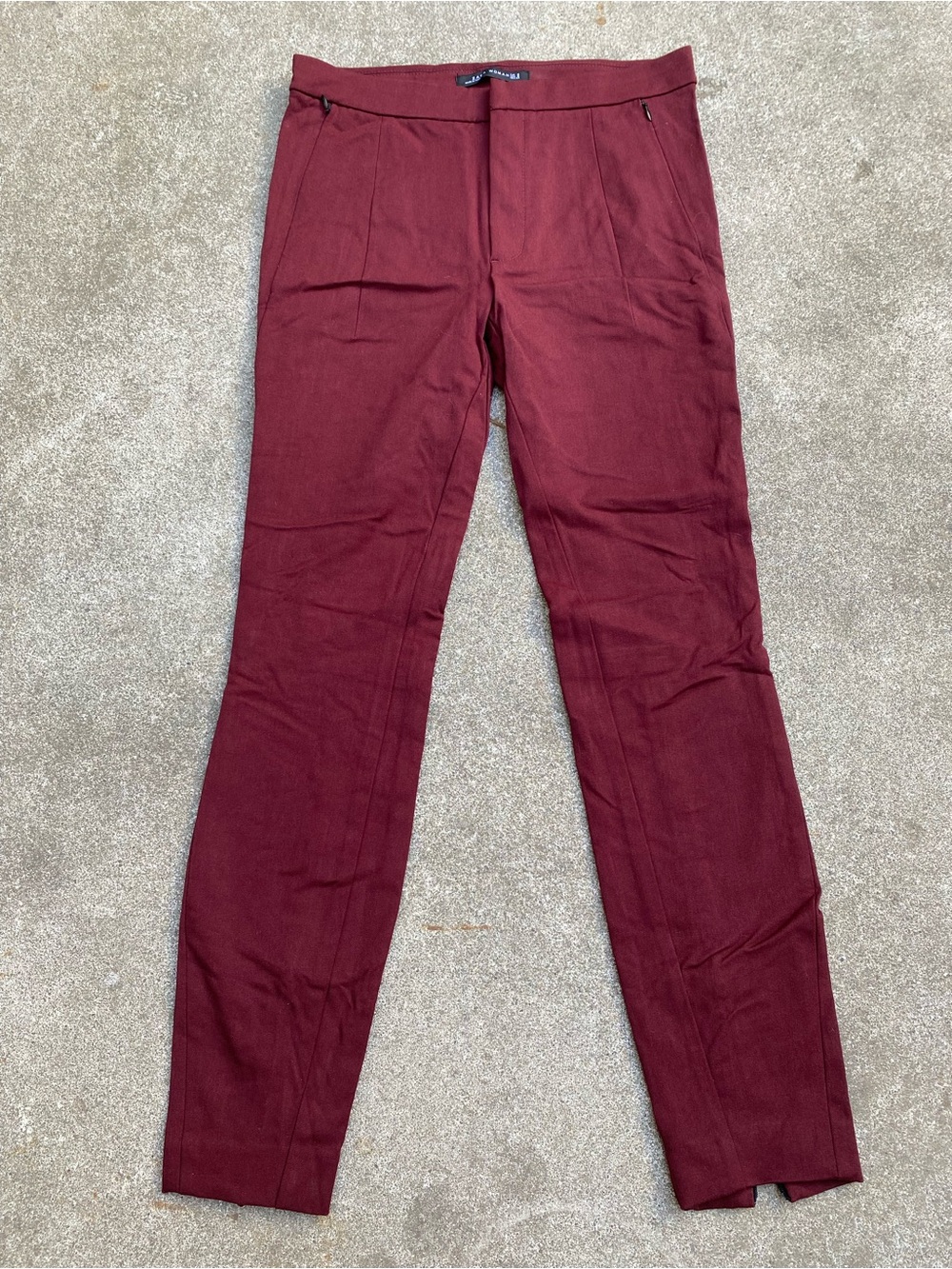 Pants Womens Trousers Tailored Ankle Side-Zip Office Workwear Sz M